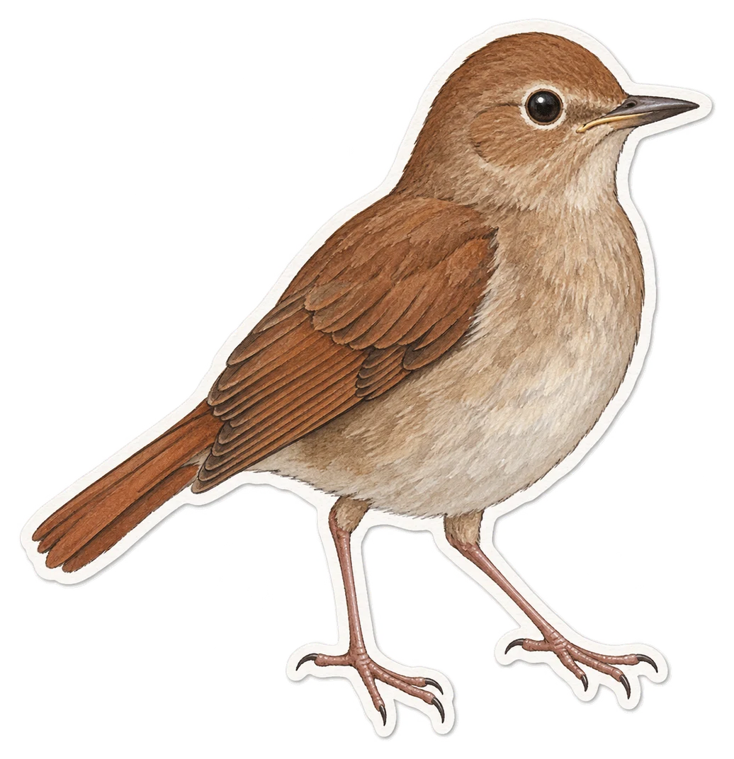 Le rossignol progné (Luscinia luscinia)