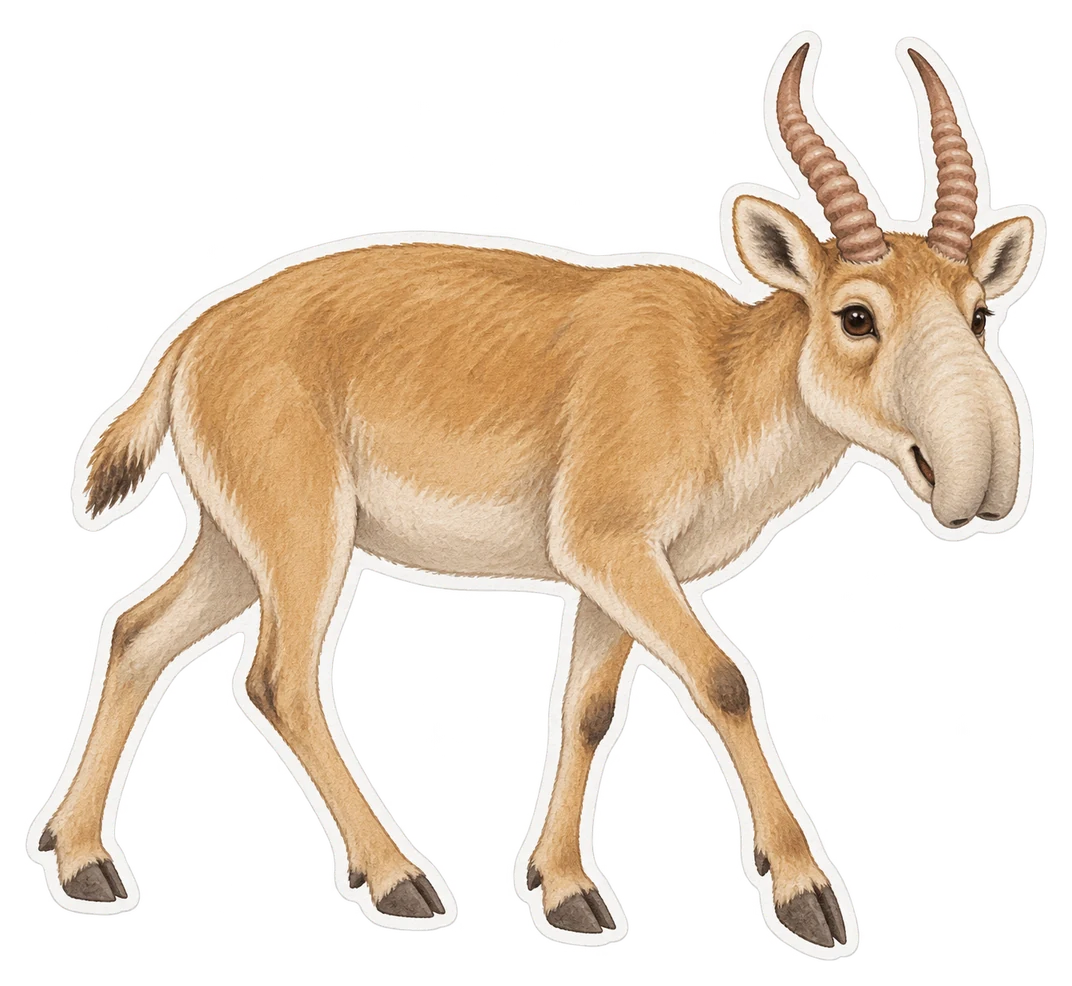 Le saïga (Saiga tatarica)