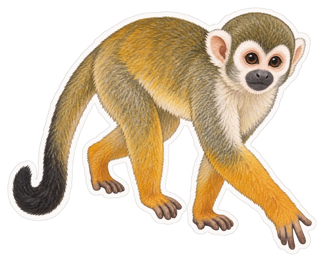 Le saïmiri de Bolivie (Saimiri boliviensis)