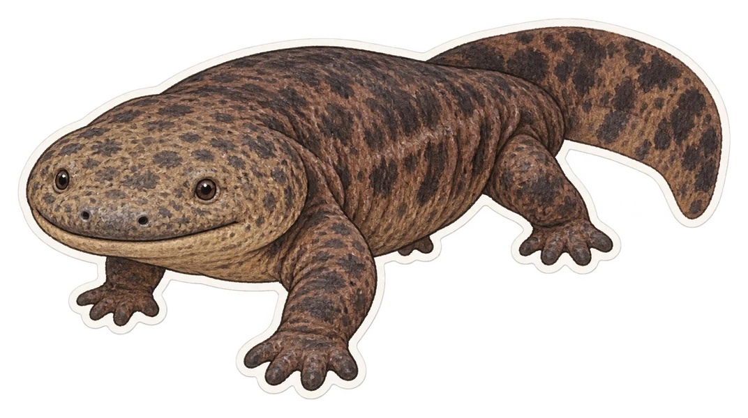 La salamandre géante de Chine (Andrias davidianus)