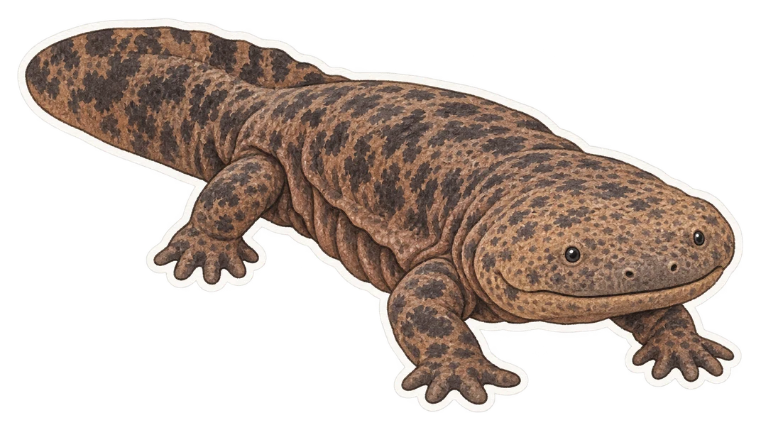 La salamandre géante du Japon (Andrias japonicus)