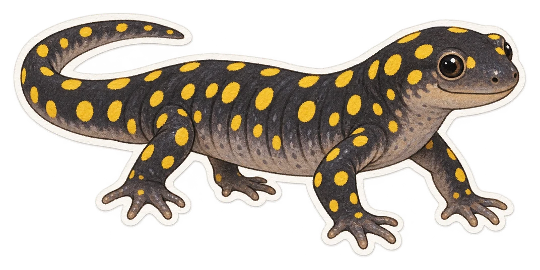 La salamandre maculée (Ambystoma maculatum)