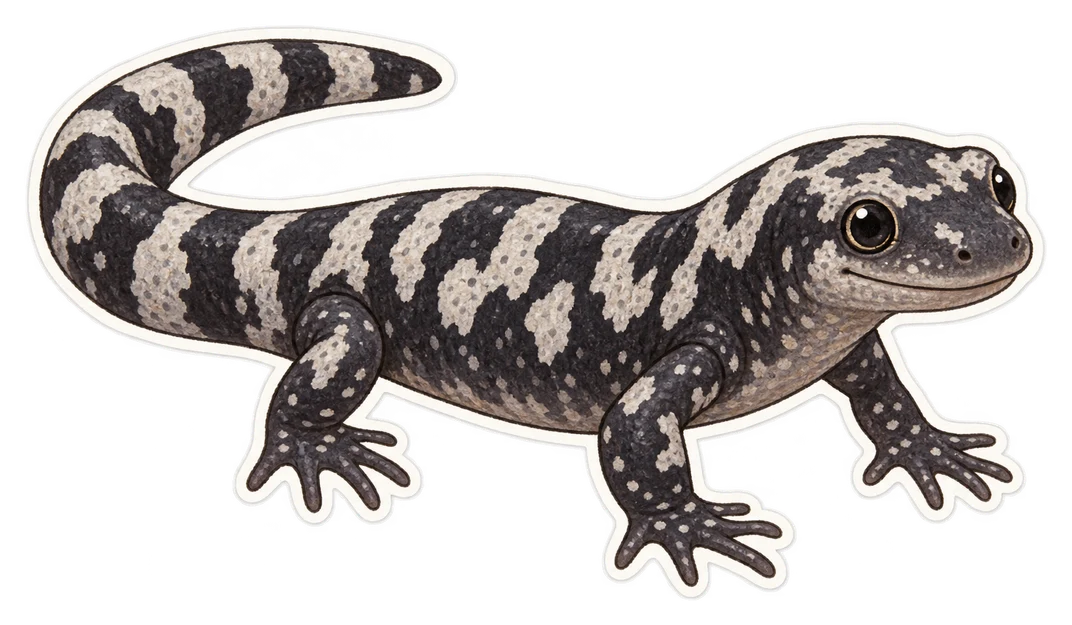 La salamandre marbrée (Ambystoma opacum)