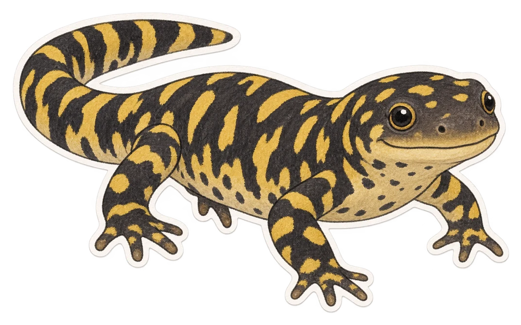 La salamandre tigrée (Ambystoma tigrinum)