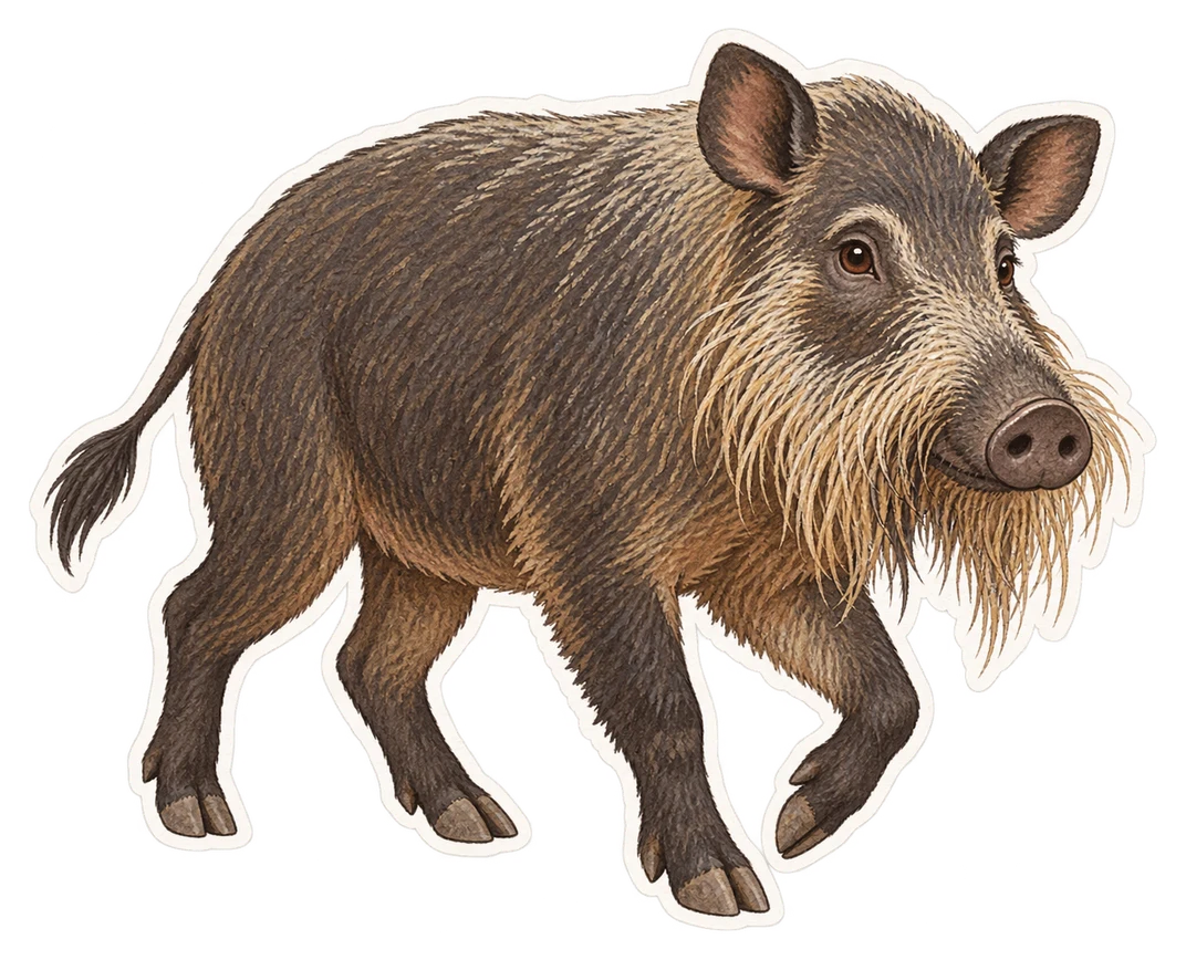 Le sanglier à barbe (Sus barbatus)