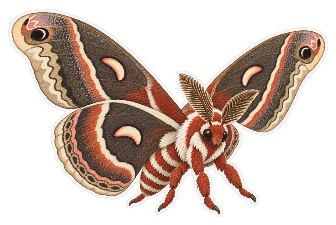 La saturnie cécropia (Hyalophora cecropia)