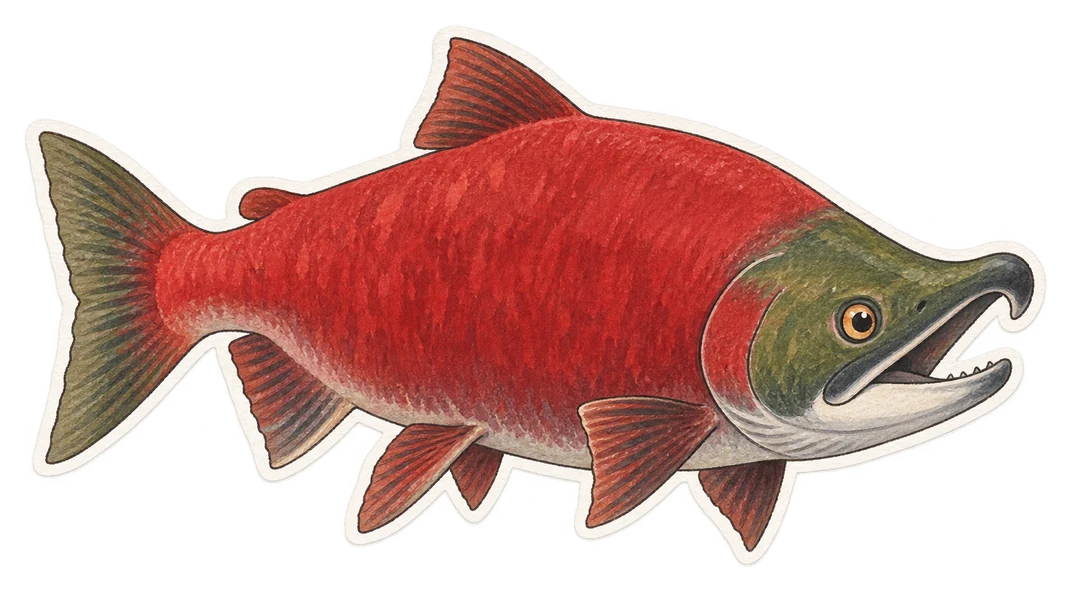 Le saumon rouge (Oncorhynchus nerka)