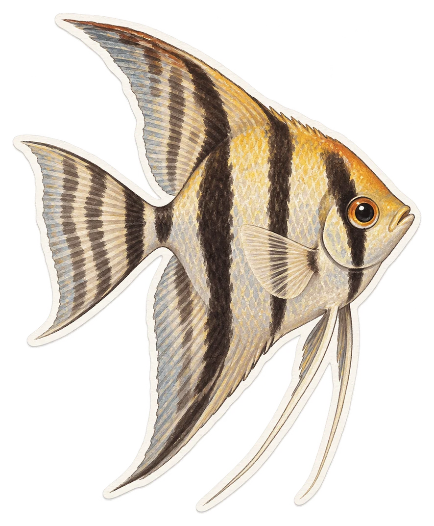 Le scalaire (Pterophyllum scalare)