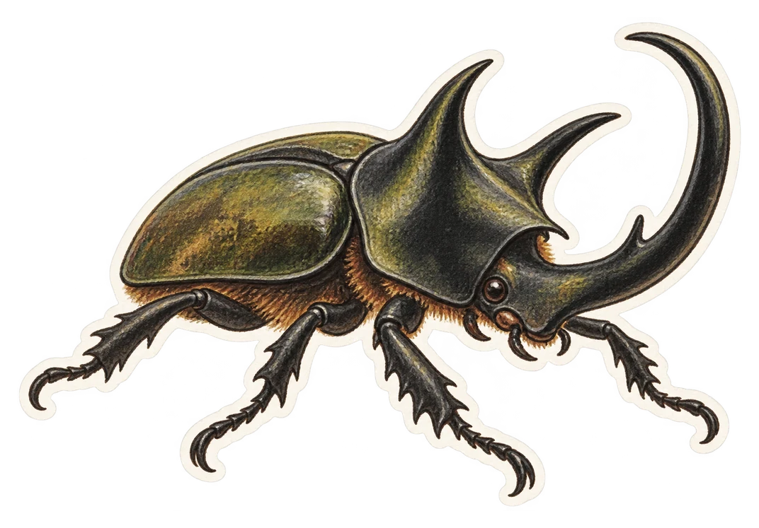 Le scarabée atlas (Chalcosoma atlas)