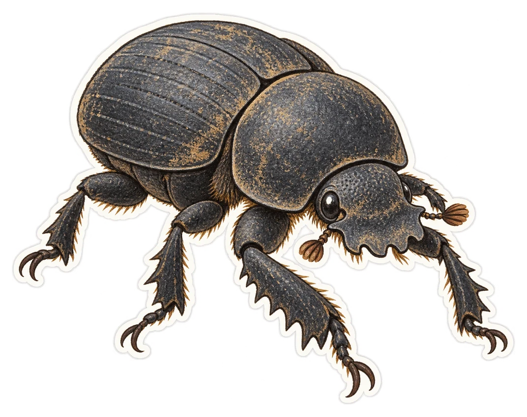 Le scarabée sacré (Scarabaeus sacer)