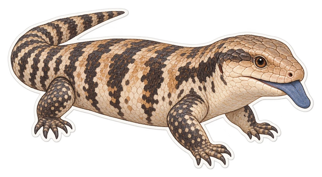 Le scinque à langue bleue (Tiliqua scincoides)