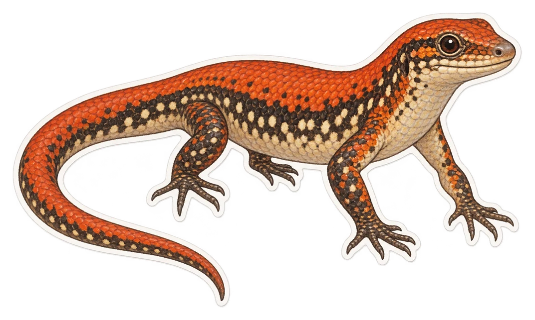 Le scinque de feu (Lepidothyris fernandi)