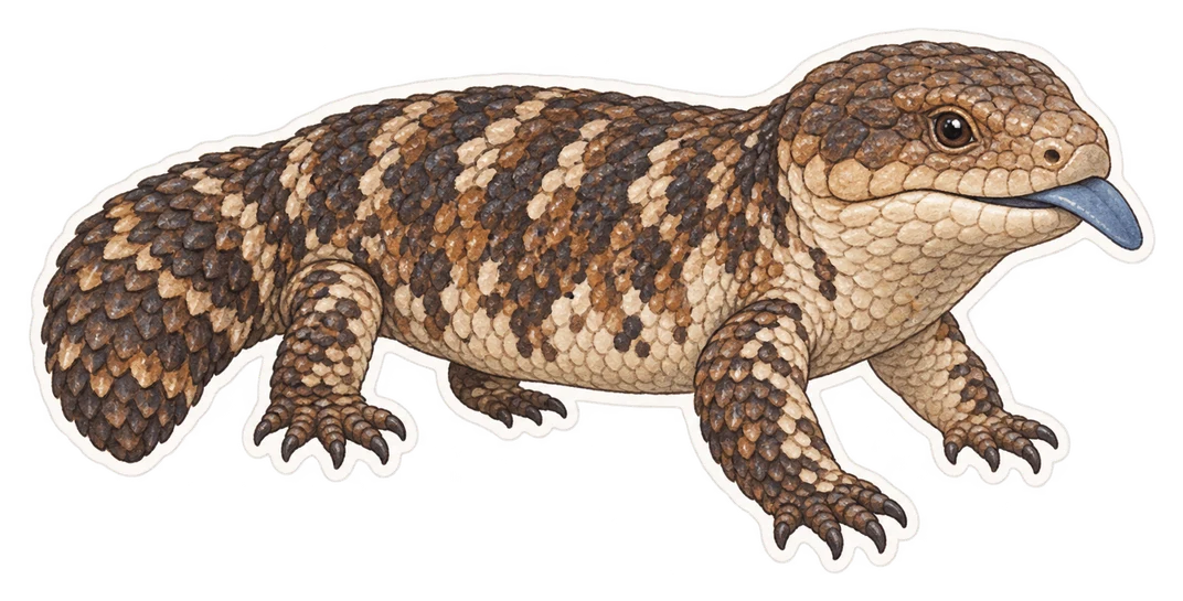 Le scinque rugueux (Tiliqua rugosa)
