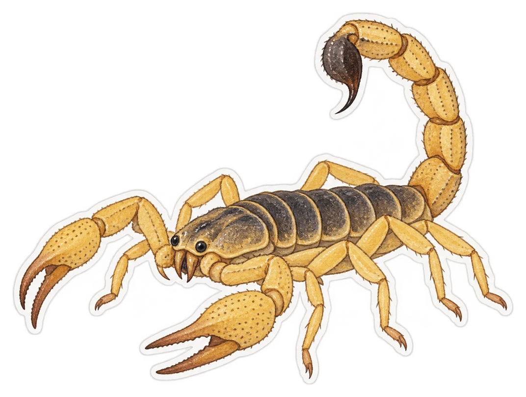 Le scorpion d'Amoreux (Androctonus amoreuxi)