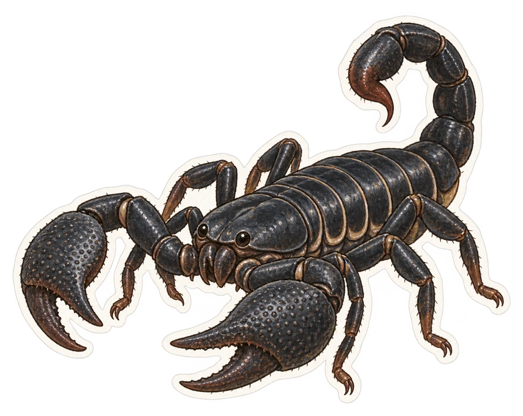 Le scorpion empereur (Pandinus imperator)