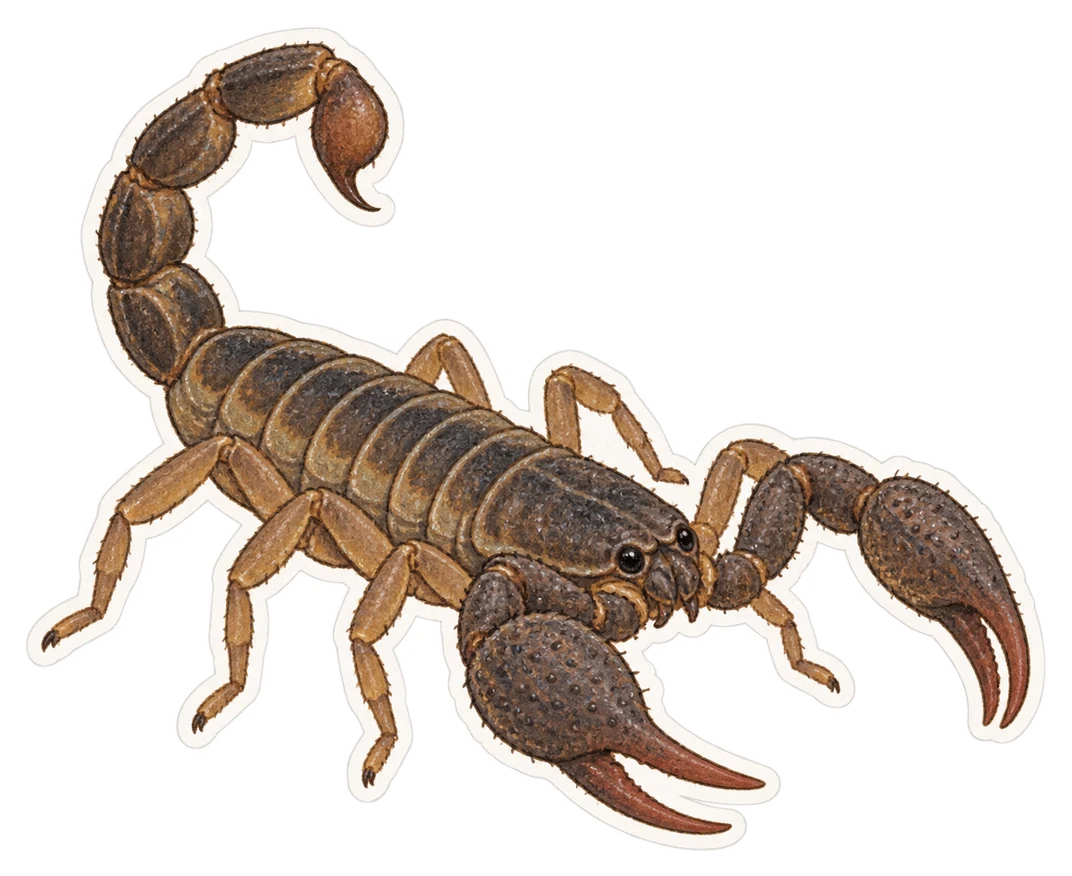 Le scorpion italien (Euscorpius italicus)