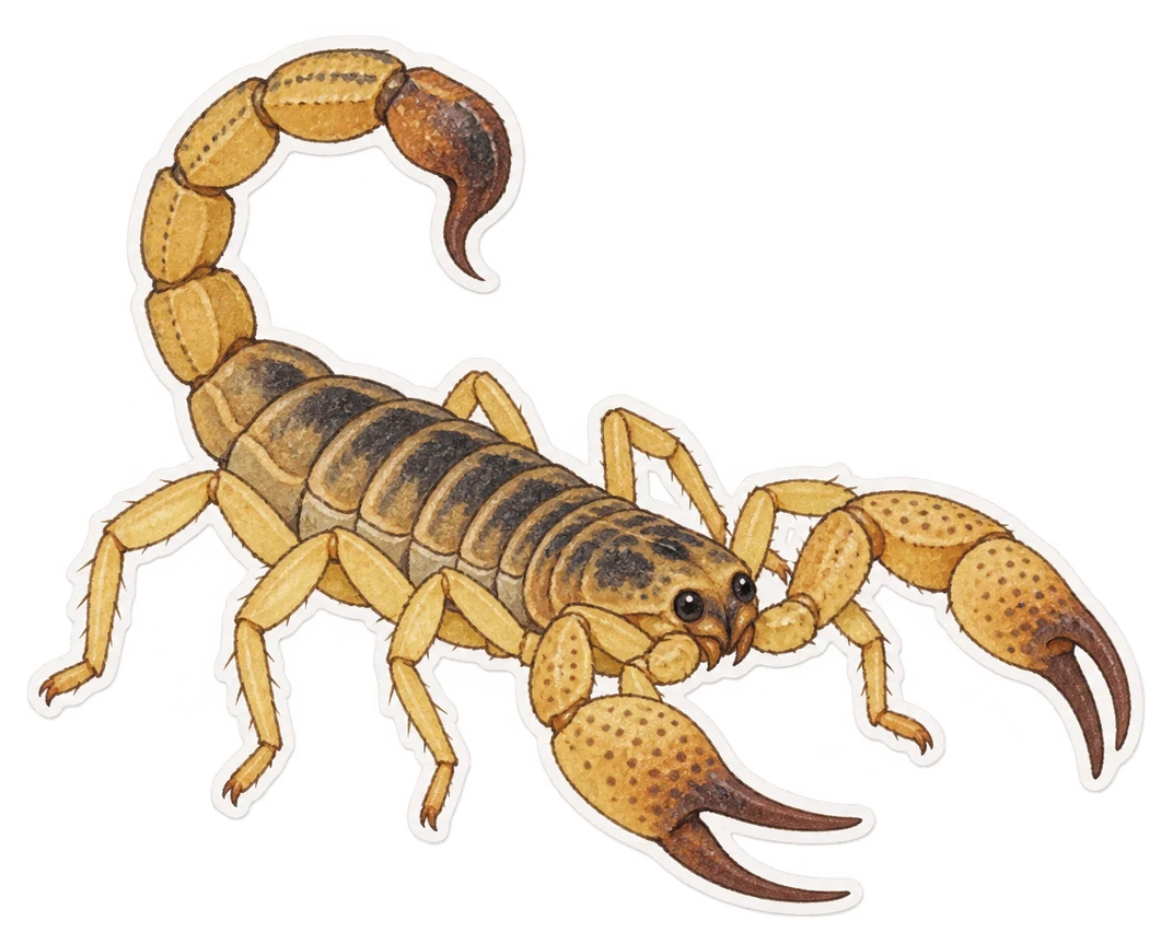 Le scorpion languedocien (Buthus occitanus)