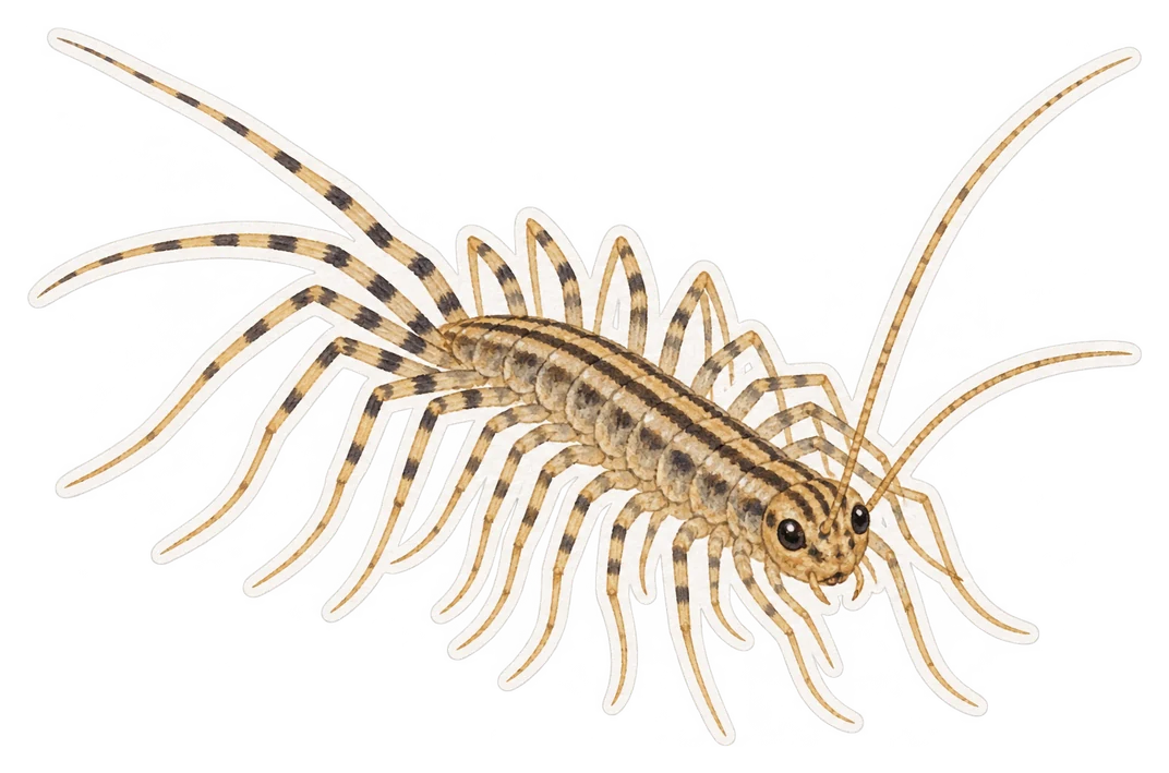 La scutigère véloce (Scutigera coleoptrata)