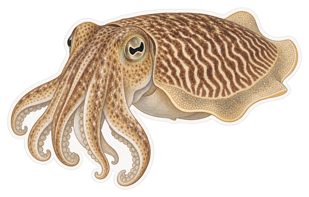 La seiche commune (Sepia officinalis)