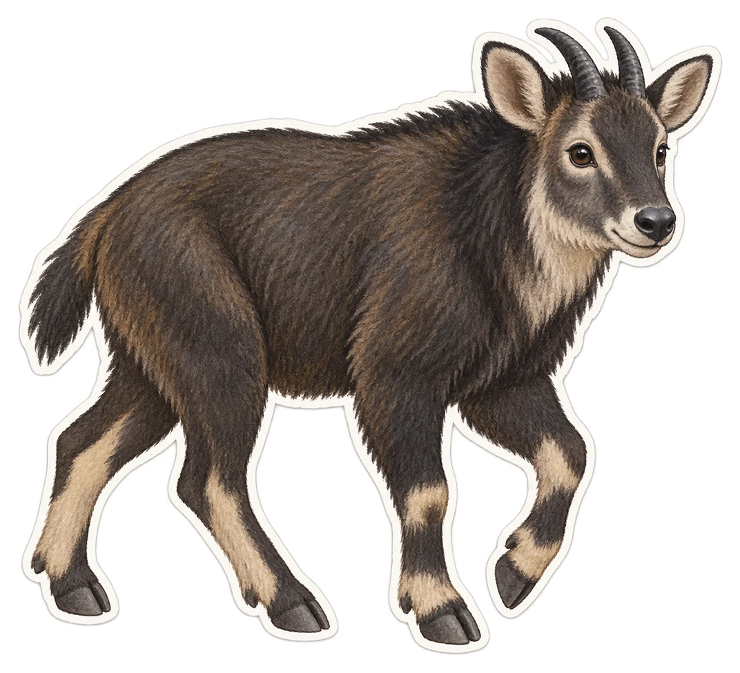 Le serow de Sumatra (Capricornis sumatraensis)