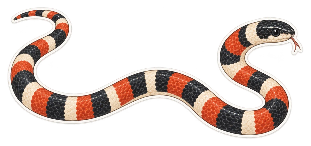 Le serpent corail à bandes (Calliophis intestinalis)