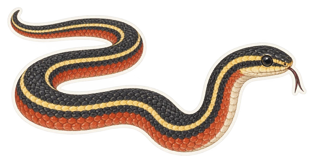 Le serpent corail bleu (Calliophis bivirgatus)