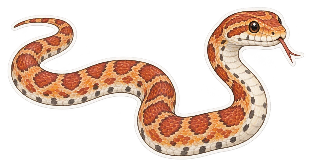 Le serpent des blés (Pantherophis guttatus)