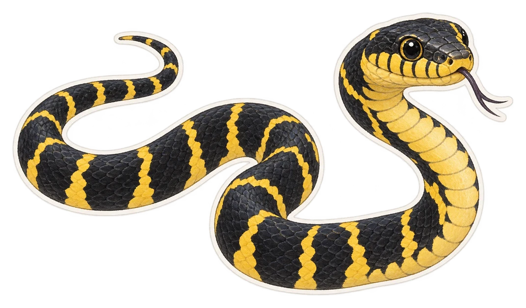 Le serpent des mangroves (Boiga dendrophila)