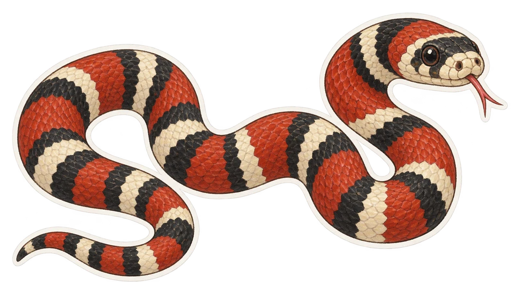 Le serpent-laitier (Lampropeltis triangulum)