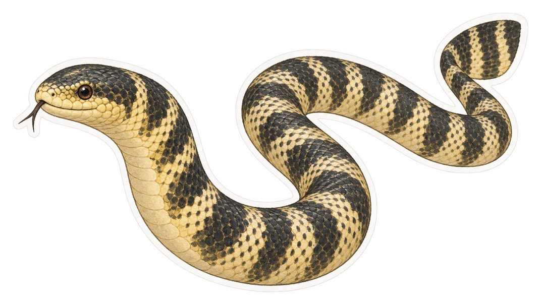 Le serpent marin à écailles foliacées (Aipysurus foliosquama)