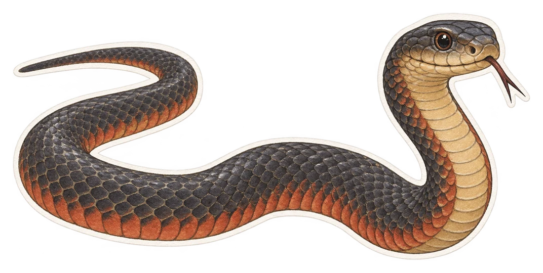 Le serpent mulga (Pseudechis australis)