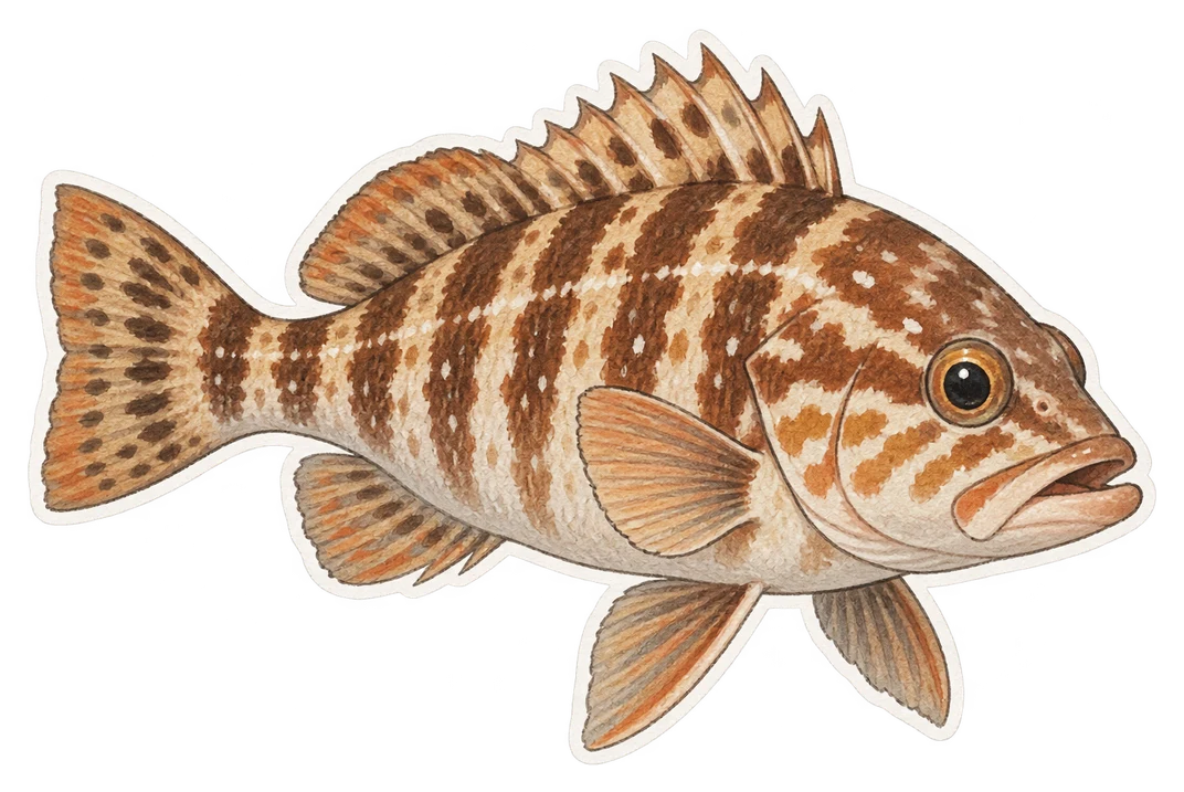 Le serran chevrette (Serranus cabrilla)