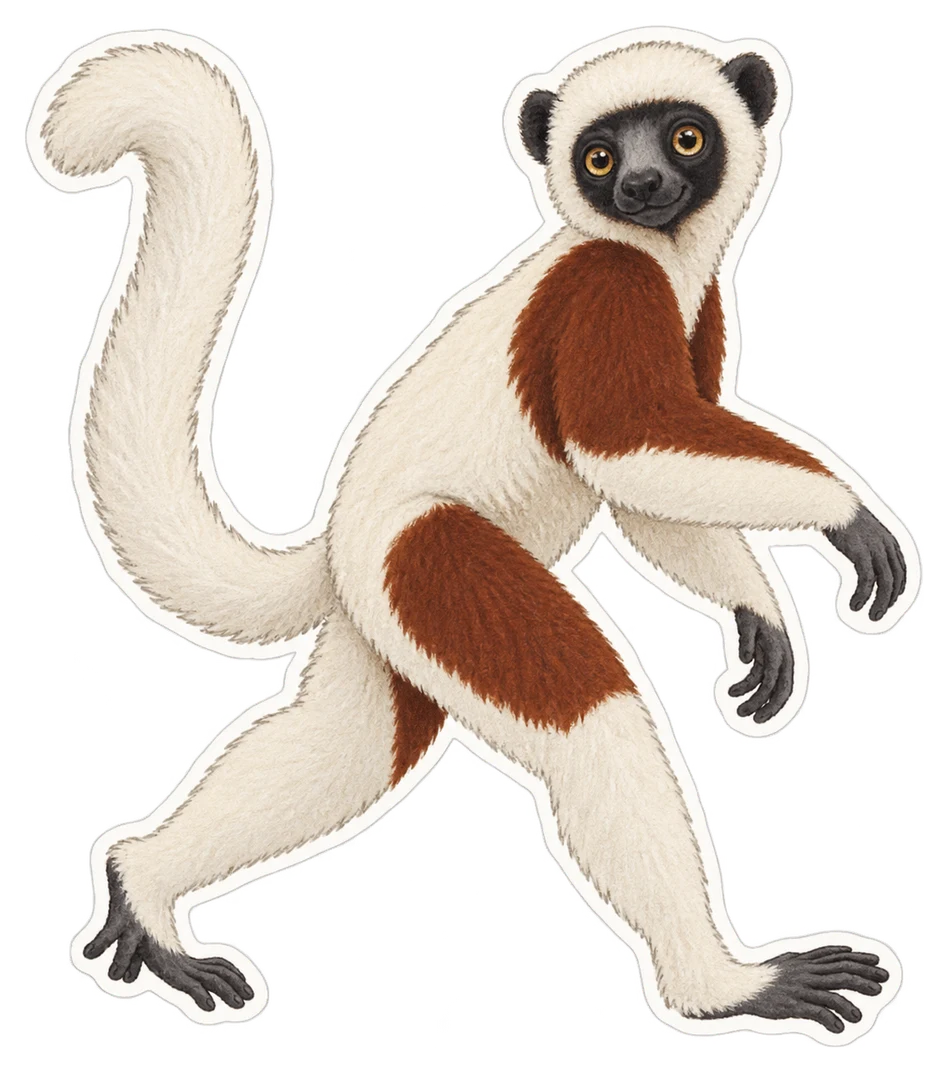Le sifaka de Coquerel (Propithecus coquereli)