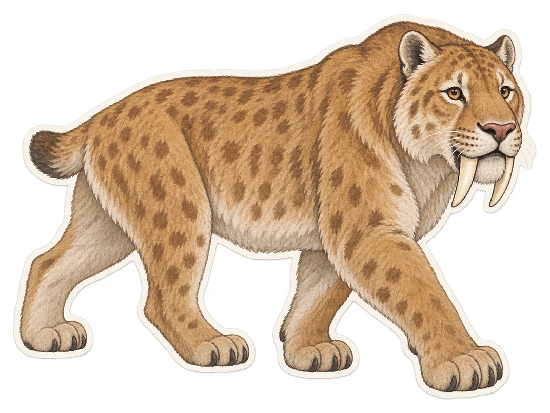 Le smilodon (Smilodon fatalis)