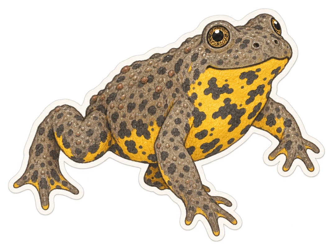Le sonneur à ventre jaune (Bombina variegata)