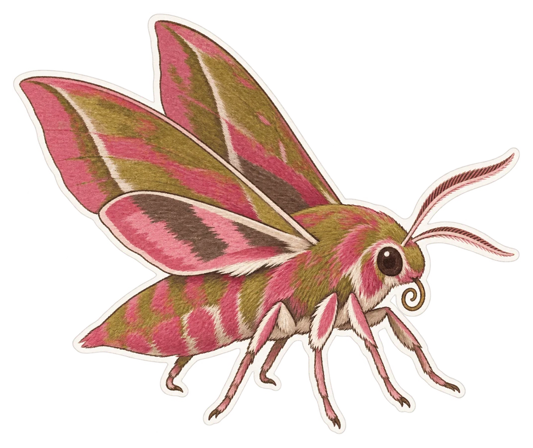 Le sphinx de l’épilobe (Deilephila elpenor)