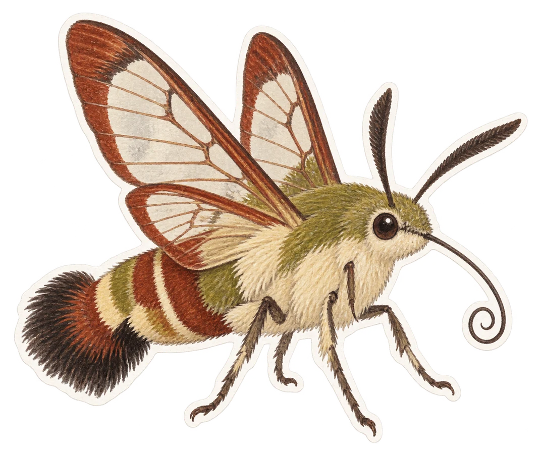 Le sphinx gazé (Hemaris fuciformis)