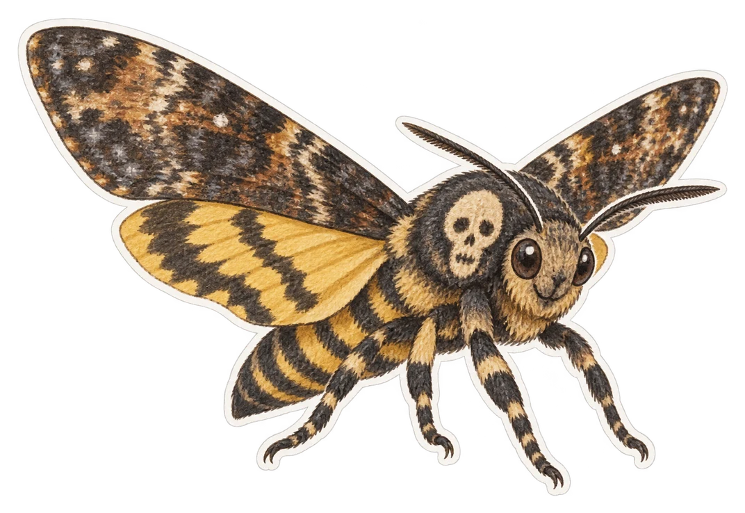 Le sphinx tête de mort de la Sonde (Acherontia lachesis)