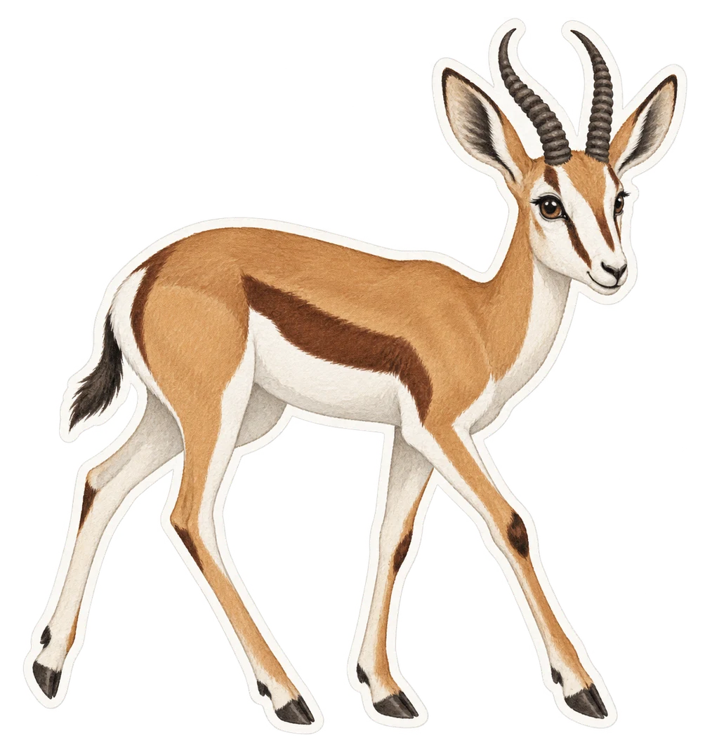 Le springbok (Antidorcas marsupialis)