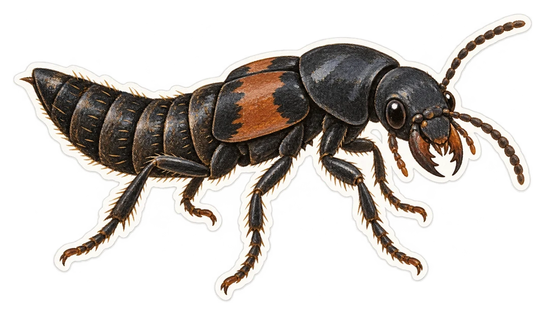 Le staphylin odorant (Creophilus maxillosus)