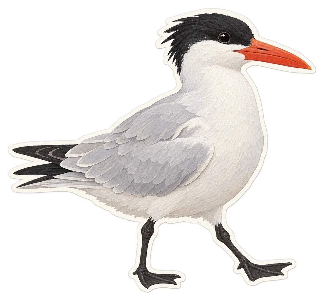 La sterne caspienne (Hydroprogne caspia)