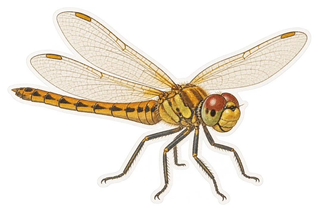 Le sympétrum jaune d'or (Sympetrum flaveolum)