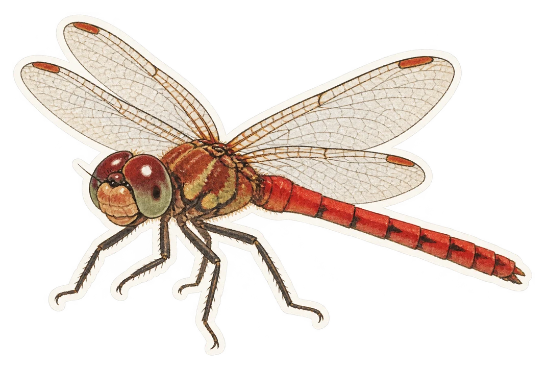 Le sympétrum rouge-sang (Sympetrum sanguineum)
