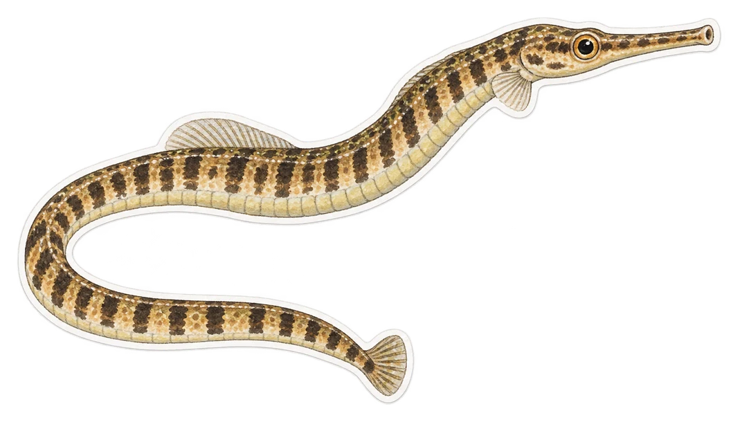 Le syngnathe serpentin (Nerophis ophidion)