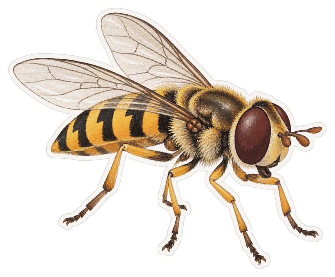 Le syrphe du groseillier (Syrphus ribesii)
