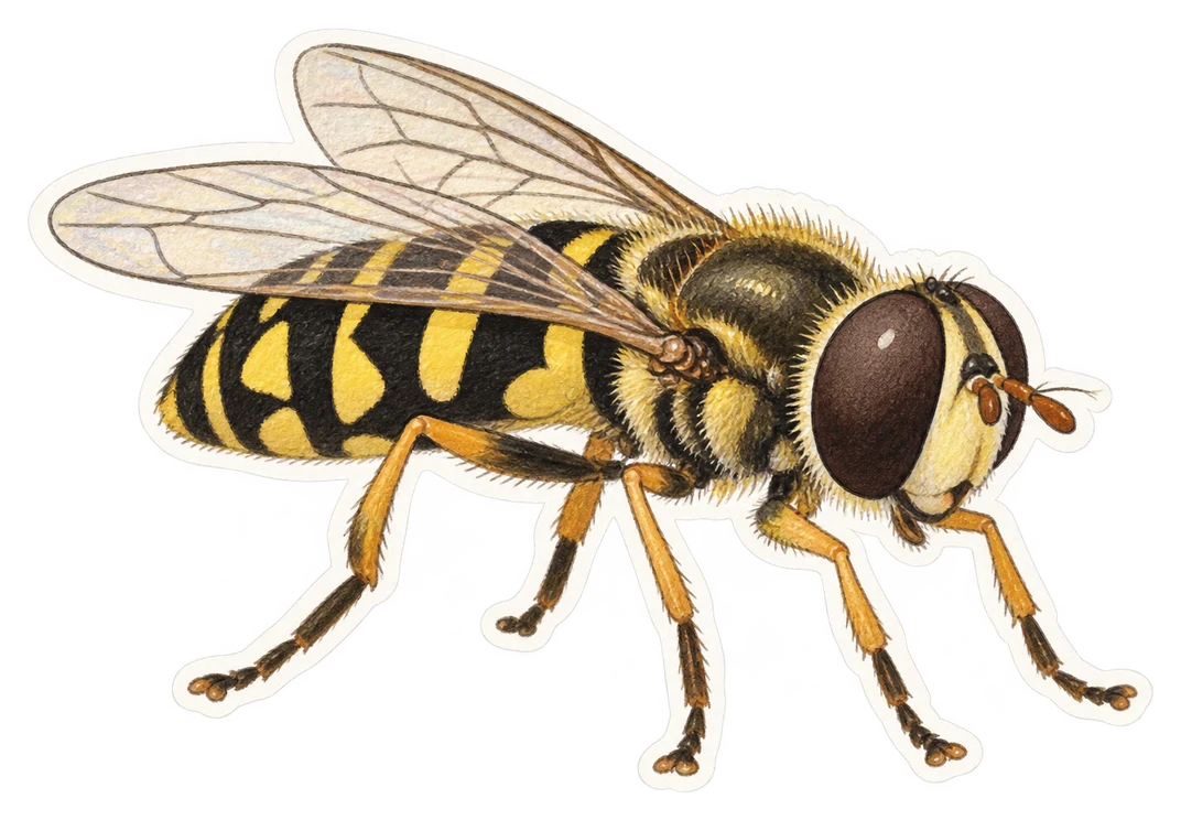 Le syrphe pyrastre (Scaeva pyrastri)