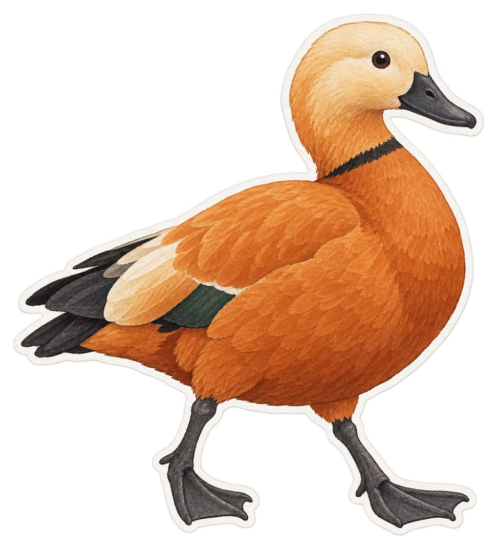 Le tadorne casarca (Tadorna ferruginea)