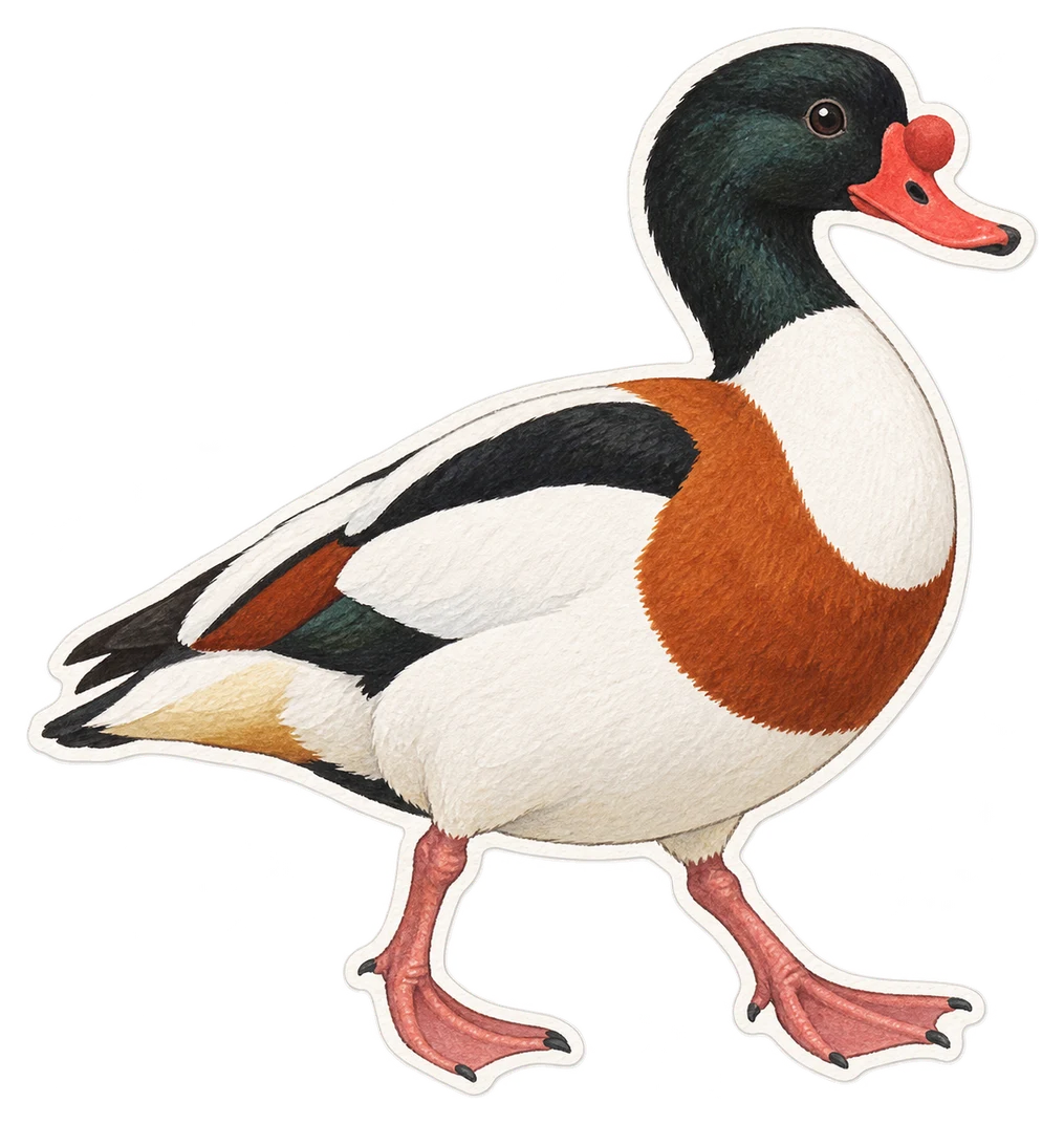Le tadorne de Belon (Tadorna tadorna)