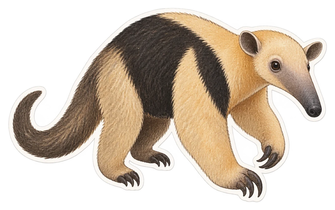 Le tamandua du Sud (Tamandua tetradactyla)