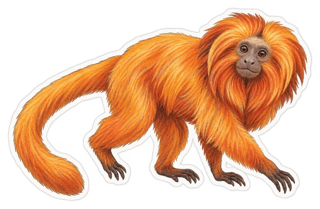 Le tamarin-lion doré (Leontopithecus rosalia)